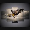 Motocross Jump - Automative 5 Panel Canvas Art Wall Decor