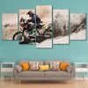 Motocross Motorcycle - Automative 5 Panel Canvas Art Wall Decor