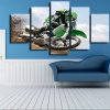 Motocross Racing - Sport 5 Panel Canvas Art Wall Decor