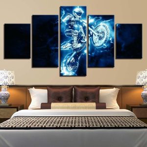 Motorcycle 13 - Automative 5 Panel Canvas Art Wall Decor