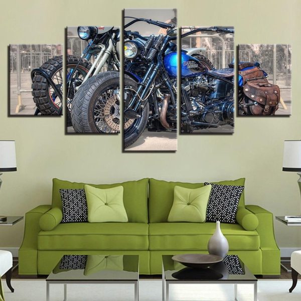 Motorcycle 71 - Automative 5 Panel Canvas Art Wall Decor