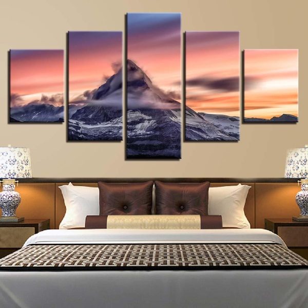 Mountain 20 - Nature 5 Panel Canvas Art Wall Decor