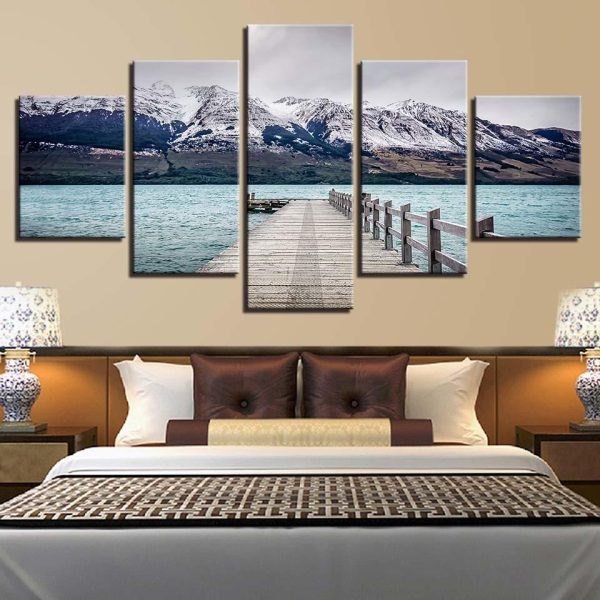 Mountain 32 - Nature 5 Panel Canvas Art Wall Decor