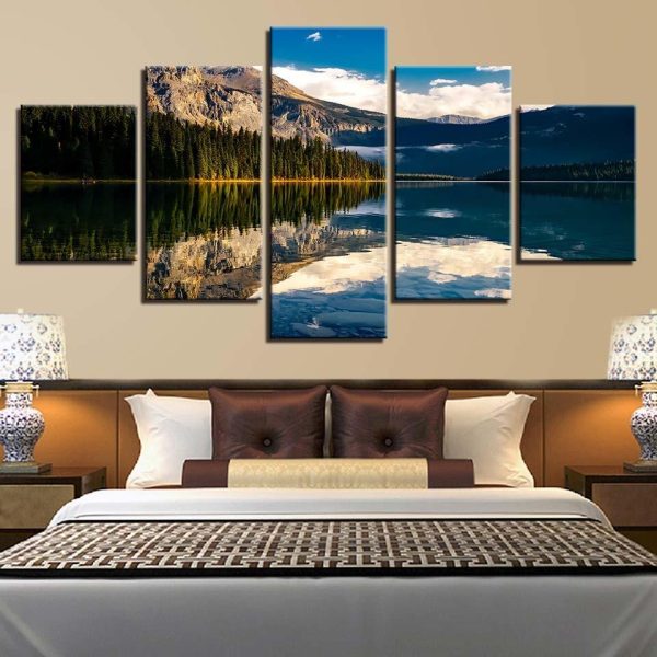 Mountain 33 - Nature 5 Panel Canvas Art Wall Decor