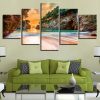 Mountain 34 - Nature 5 Panel Canvas Art Wall Decor