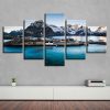 Mountain And Blue Sea 1 - Space 5 Panel Canvas Art Wall Decor