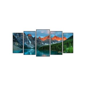 Mountain Scene - Love Nature - Amazing Photography - Forest - Nature 5 Panel Canvas Art Wall Decor