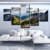 Mountain Space - Nature 5 Panel Canvas Art Wall Decor