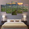 Mountain Tree 13 - Nature 5 Panel Canvas Art Wall Decor