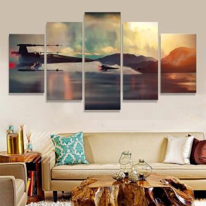 Movie Star Wars Scenario Movie - 5 Panel Canvas Art Wall Decor