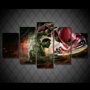 Mstiteli Era Altrona Hulk - Movie 5 Panel Canvas Art Wall Decor