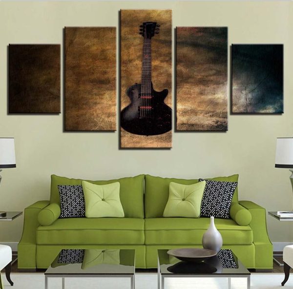 Music Instruments 12 - Music 5 Panel Canvas Art Wall Decor