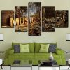 Music Instruments 13 - Music 5 Panel Canvas Art Wall Decor