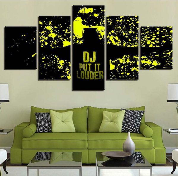 Music Instruments 17 - Music 5 Panel Canvas Art Wall Decor