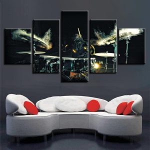 Music Instruments 2 - Music 5 Panel Canvas Art Wall Decor