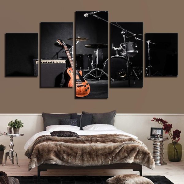 Musical instrument 10 - Music 5 Panel Canvas Art Wall Decor