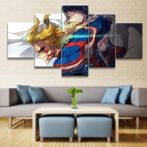 My Hero Academia All Might 2 Anime - 5 Panel Canvas Art Wall Decor