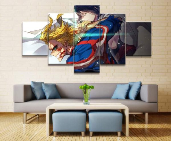 My Hero Academia All Might 2 Anime - 5 Panel Canvas Art Wall Decor