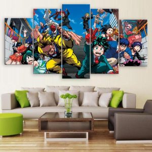 My Hero Academia Characters 12 Anime - 5 Panel Canvas Art Wall Decor