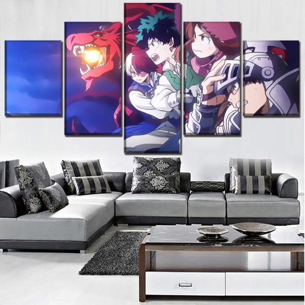 My Hero Academia Characters 15 Anime - 5 Panel Canvas Art Wall Decor