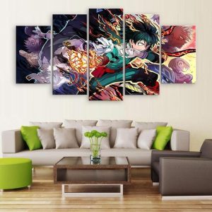 My Hero Academia Izuku Midoriya 2 Anime - 5 Panel Canvas Art Wall Decor