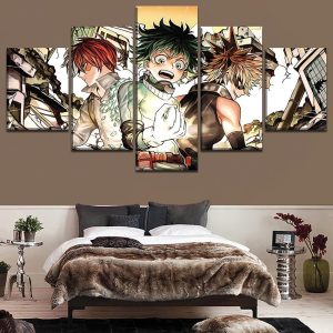 My Hero Academia Midoriya Izuku Todoroki Shoto Bakugo Katsuki 1 Anime - 5 Panel Canvas Art Wall Decor