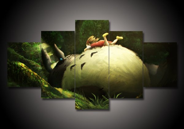 My Neighbor Totoro 3 - Anime 5 Panel Canvas Art Wall Decor