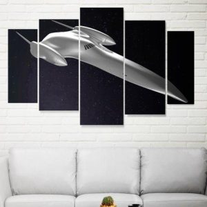 Naboo Royal Ships Space - Movie 5 Panel Canvas Art Wall Decor