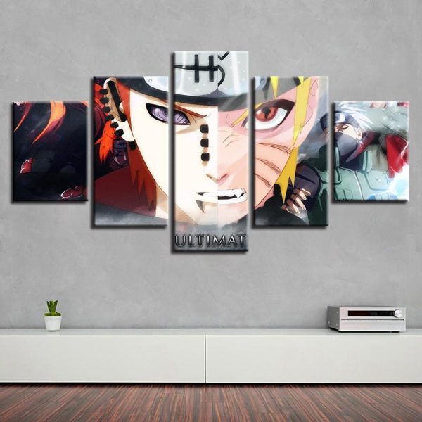 Naruto 10 - Anime 5 Panel Canvas Art Wall Decor