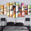 Naruto Collage - Anime 5 Panel Canvas Art Wall Decor