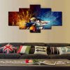 Naruto In Action - Anime 5 Panel Canvas Art Wall Decor