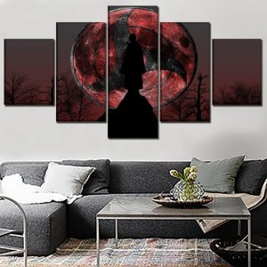 Naruto Itachi Uchiha Poster Anime - 5 Panel Canvas Art Wall Decor