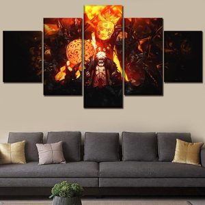 Naruto Uzumaki Poster Anime - 5 Panel Canvas Art Wall Decor