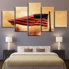 National Flag 10 - Abstract 5 Panel Canvas Art Wall Decor