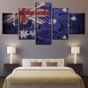 National Flag 15 - Abstract 5 Panel Canvas Art Wall Decor