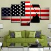 National Flag 27 - Abstract 5 Panel Canvas Art Wall Decor