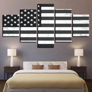 National Flag 6 - Abstract 5 Panel Canvas Art Wall Decor