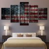 National Flag 9 - Abstract 5 Panel Canvas Art Wall Decor