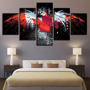 National Flag Eagle 6 - Abstract 5 Panel Canvas Art Wall Decor