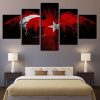 National Flag Eagle 7 - Abstract 5 Panel Canvas Art Wall Decor