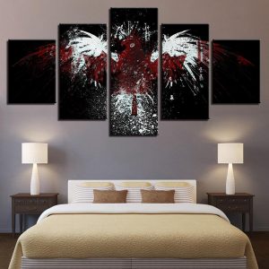 National Flag Eagle 9 - Abstract 5 Panel Canvas Art Wall Decor