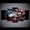 National Us United States - Abstract 5 Panel Canvas Art Wall Decor