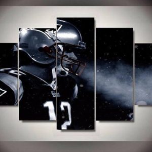 New England Patriots Quarterback Tom Brady - Famous Person 5 Panel Canvas Art Wall Decor