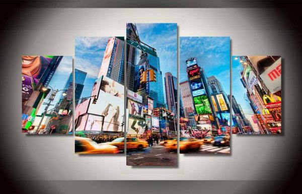 New York City 2 - Nature 5 Panel Canvas Art Wall Decor