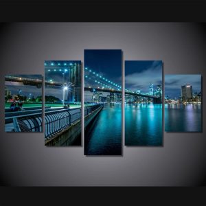 New York City 7 - Nature 5 Panel Canvas Art Wall Decor