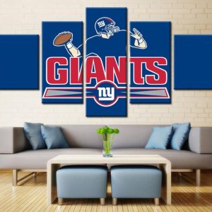 New York Giants 2 - Sport 5 Panel Canvas Art Wall Decor