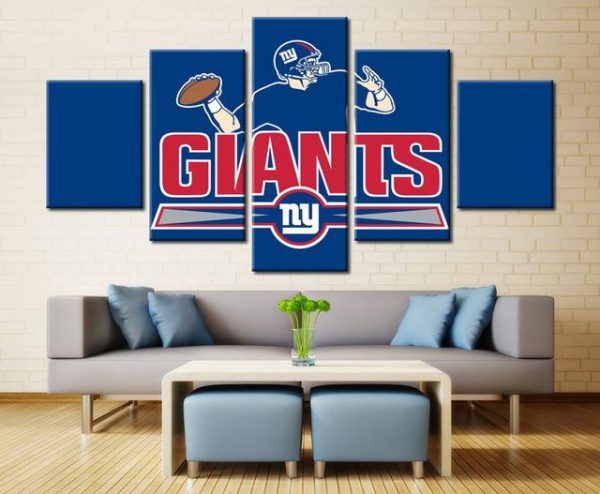 New York Giants 2 - Sport 5 Panel Canvas Art Wall Decor