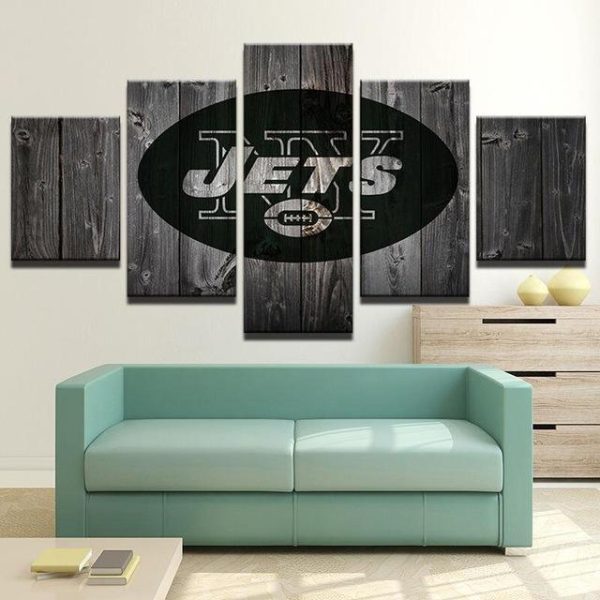 New York Jets Sports - Sport 5 Panel Canvas Art Wall Decor