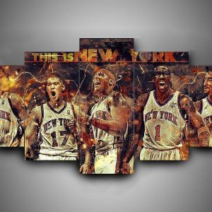 New York Knicks 1 - Sport 5 Panel Canvas Art Wall Decor