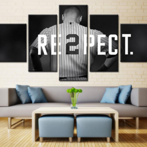 New York Yankees Captain Baseball - 5 Panel Canvas Art Wall Decor